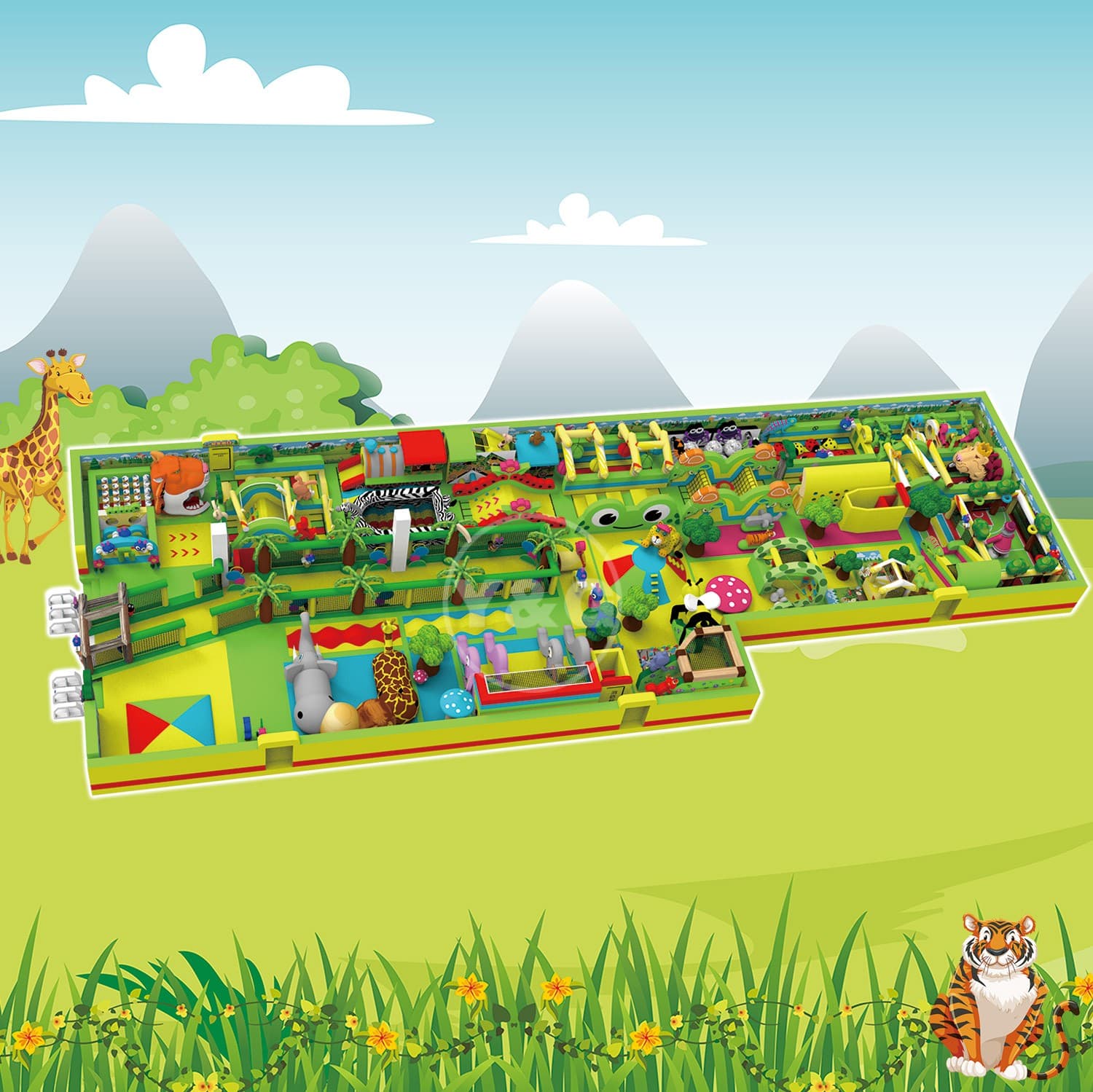 Forest Theme Inflatable Park For KidsYGIP-16