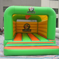 green inflatable bounce houseGB494
