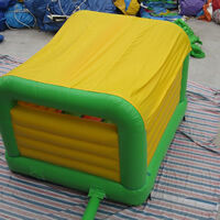 green inflatable bounce houseGB494