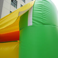 green inflatable bounce houseGB494