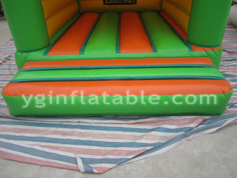 Green Commercial Bounce House With SlideGB494