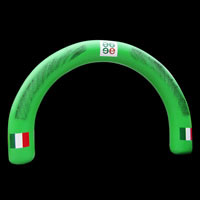Green inflatable advertising arches