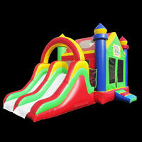 castle bounce with double water slide