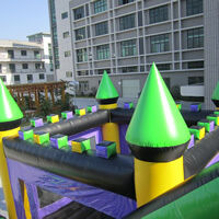 Purple Inflatable Bounce Slide CombinationGB495