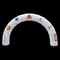 White inflatable arch