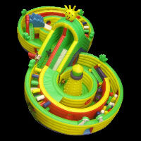 happy inflatable funlandGF076