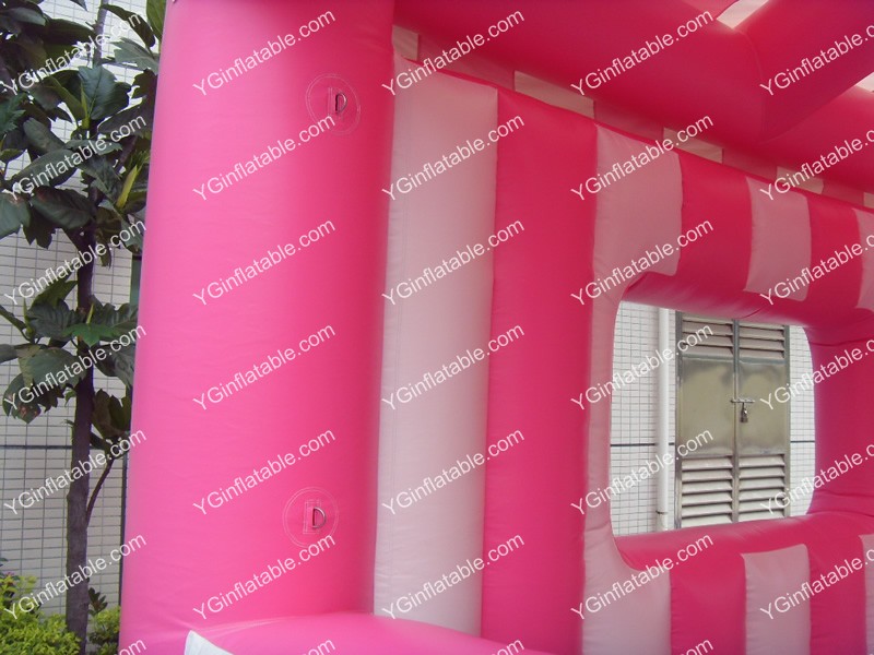 Pink and white inflatable tents onlineGN089