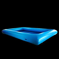 Light blue inflatable pool