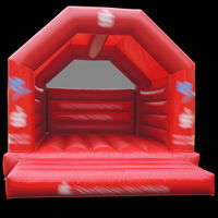 Red inflatable bouncer