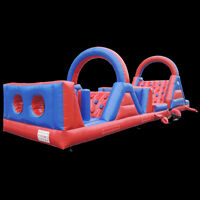 Red Indoor Inflatable Obstacle Course