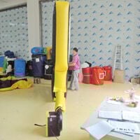 GC145Yellow and black inflatable billboard Yellow and black inflatable billboardGC145