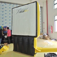 GC145Yellow and black inflatable billboard Yellow and black inflatable billboardGC145