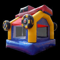 Racing Bounce House Slide Combo