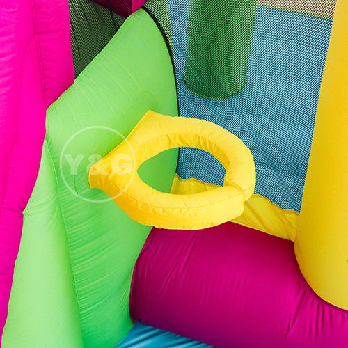 Inflatable space with obstacle and slide1851