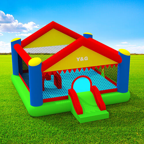 inflatable bouncer house with obstacle