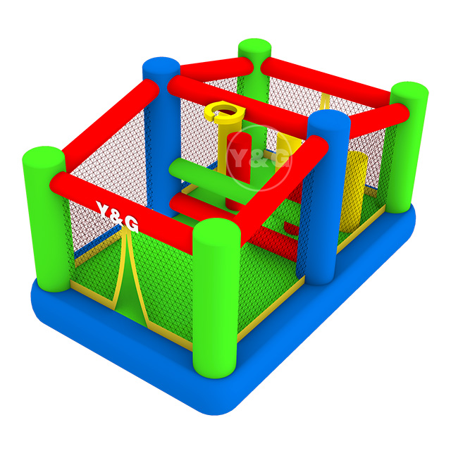 Jumping house with obstacles and hoopY21-D12