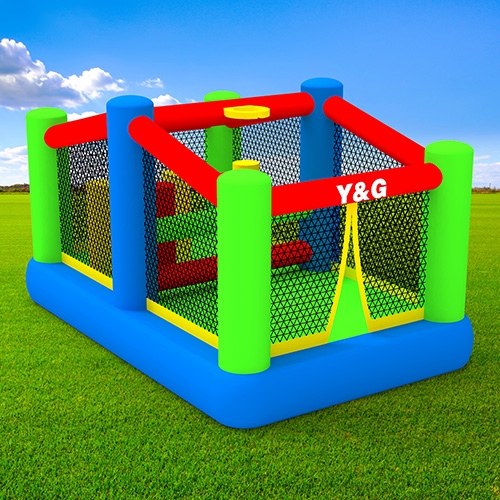 Jumping house with obstacles and hoopY21-D12