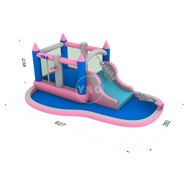 Pink waterpark combo slide for kidsY21-S10