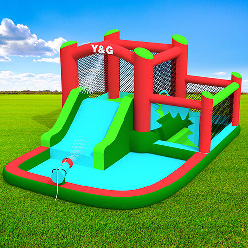 Bouncy house combo slide and pool