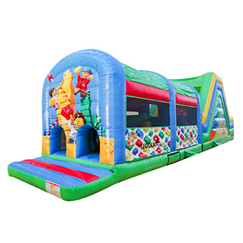 Inflatable LEGO obstacle course