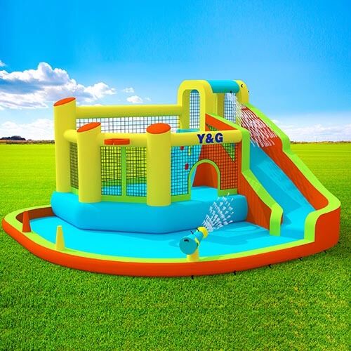 Medium bouncer combo splash water slide