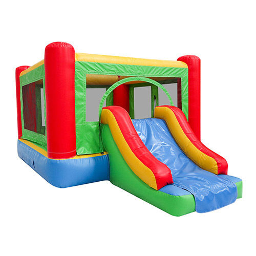 Mini Rainbow Bounce House with Slide