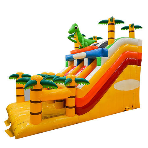 Inflatable dinosaur theme slide