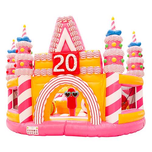 Inflatable birthday cake playground