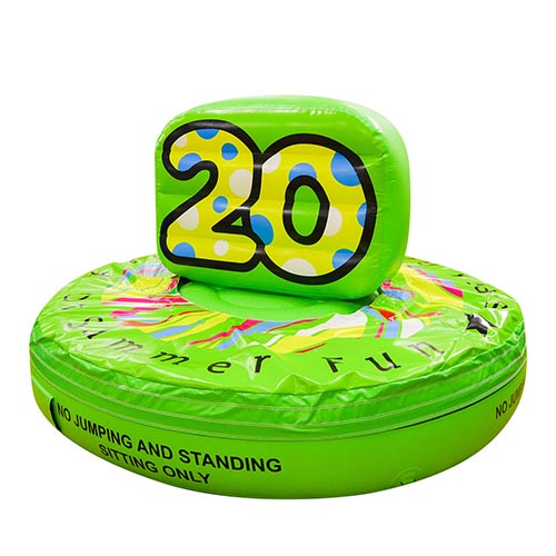 fun inflatable green stool