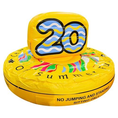 fun inflatable yellow stool