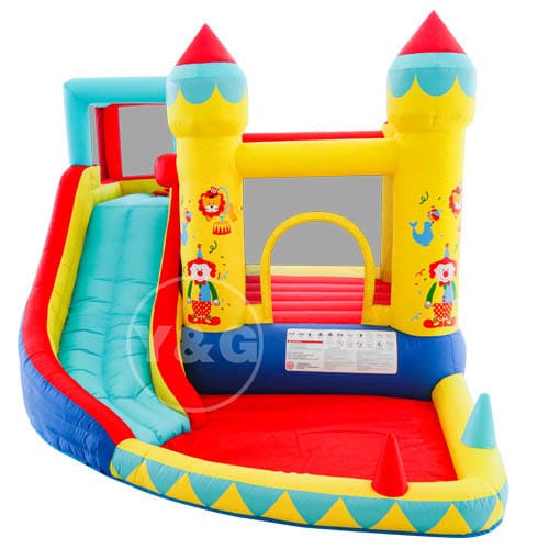 Inflatable clown jumping bed castle