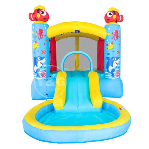 Inflatable ocean pool jumping bed castle