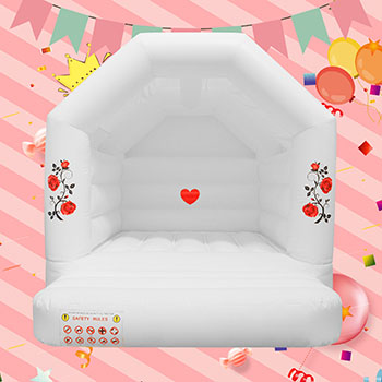 White Rose Inflatable Bounce House