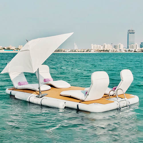 Leisure Inflatable Floating Platform with Chair