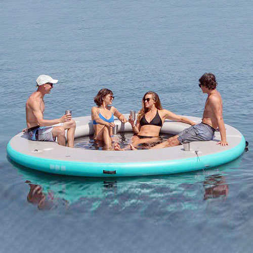 Round Splash Island Inflatable Floating Platform