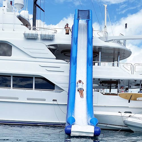 Custom Cheap Inflatable Floating Yacht Slide
