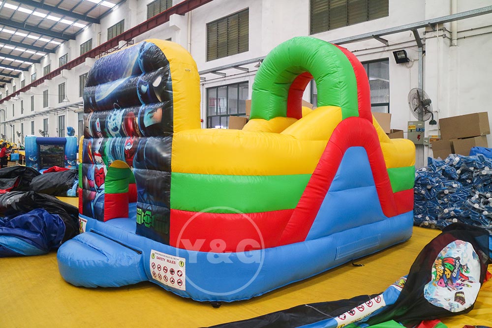 Funny Inflatable Superman obstacle courseYGO53