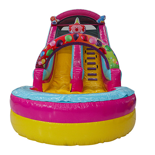 Colorful clown inflatable water slide