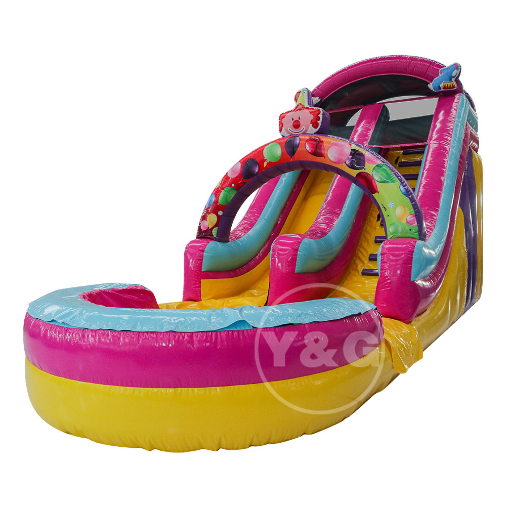 Colorful clown inflatable water slideYG-95