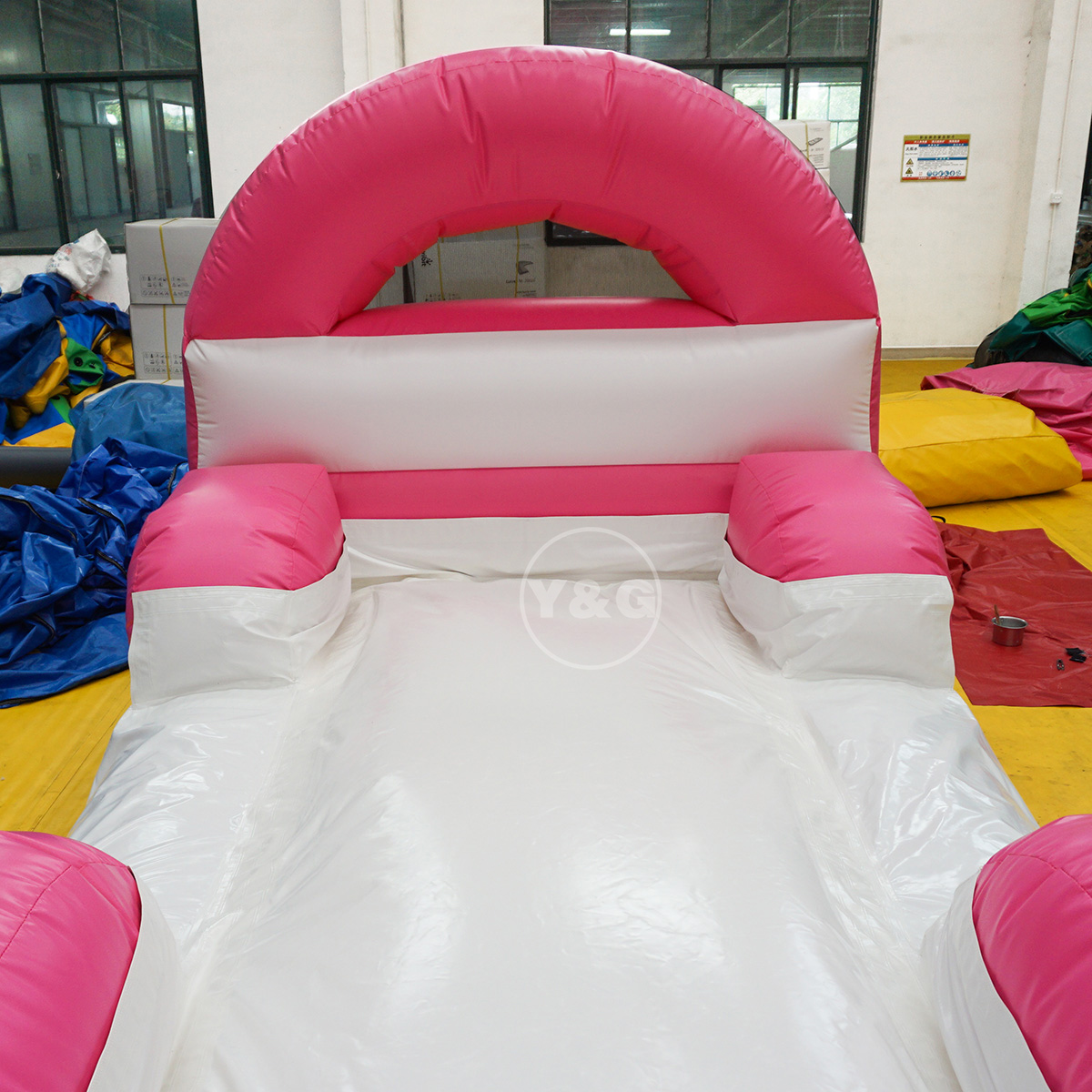 Hot sale pink inflatable water slideYG-97