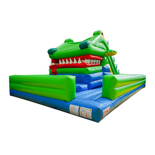 Crocodile bouncy castle slide