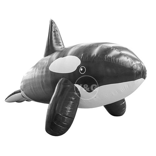 Inflatable black dolphin balloon