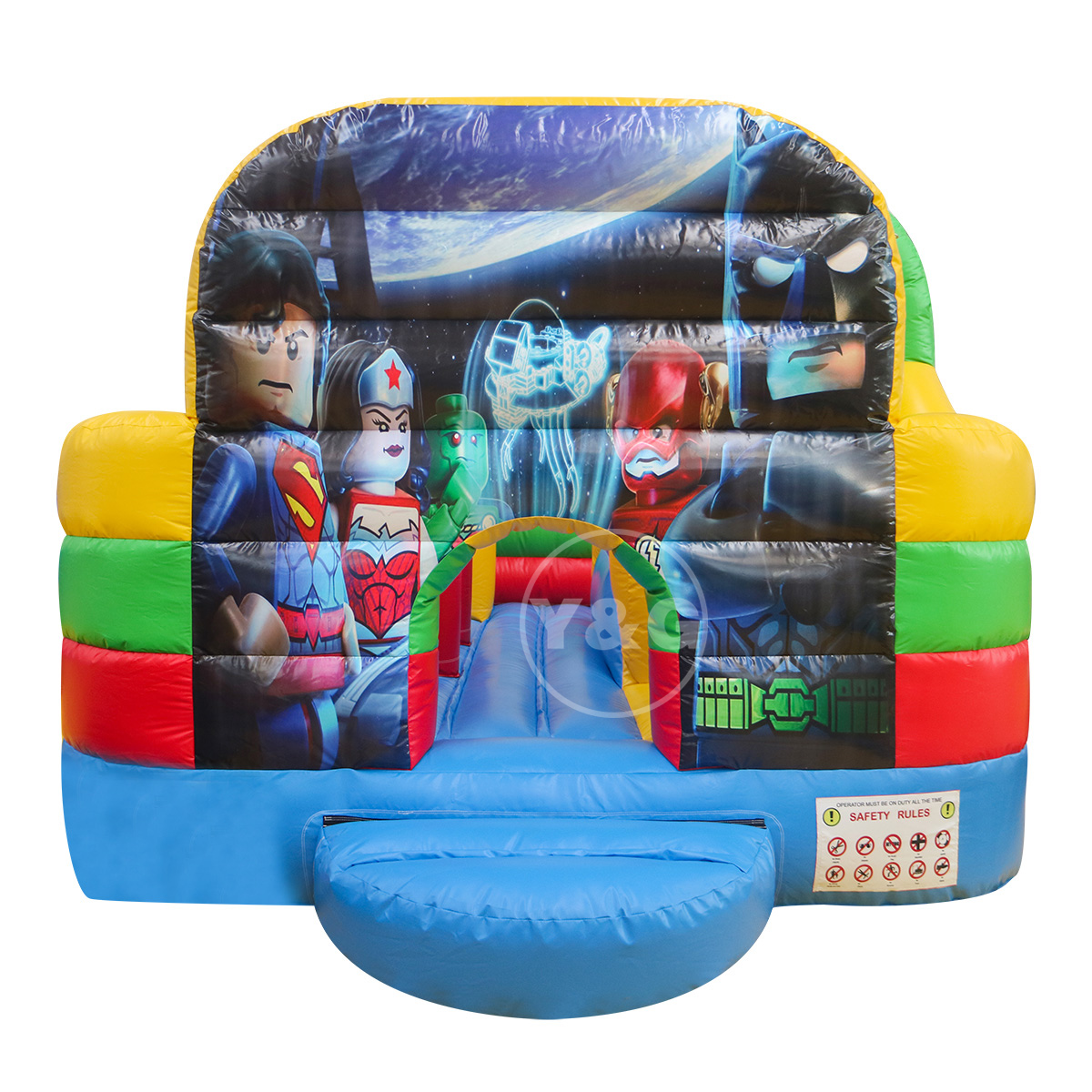 Funny Inflatable Superman obstacle courseYGO53