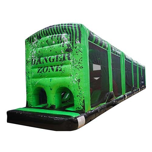 inflatable green obstacle course