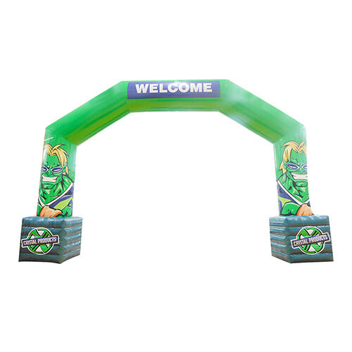 Funny green inflatable arch