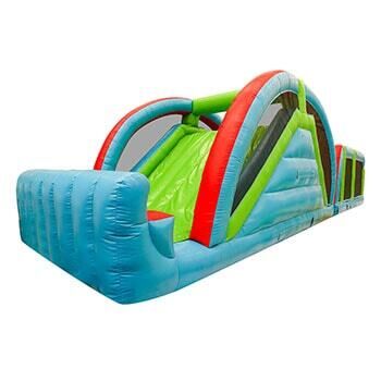 Inflatable light blue obstacle course