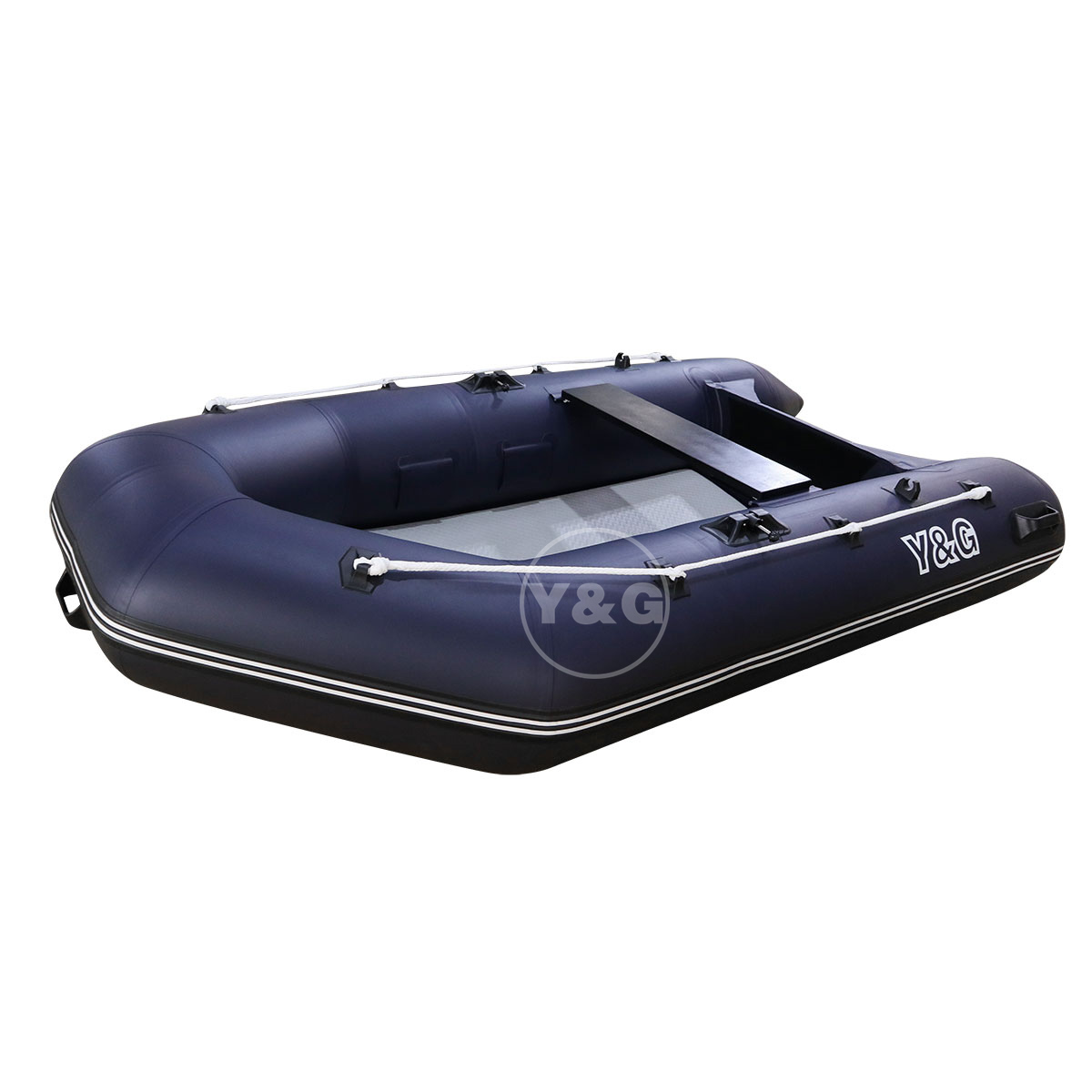 Inflatable royal blue boat04