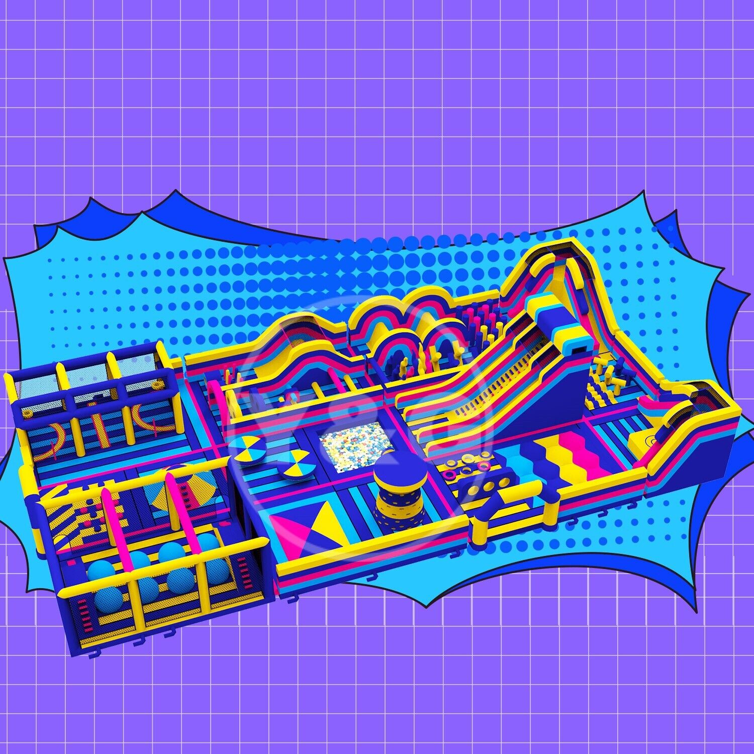 Cyberpunk Theme Inflatable Park
