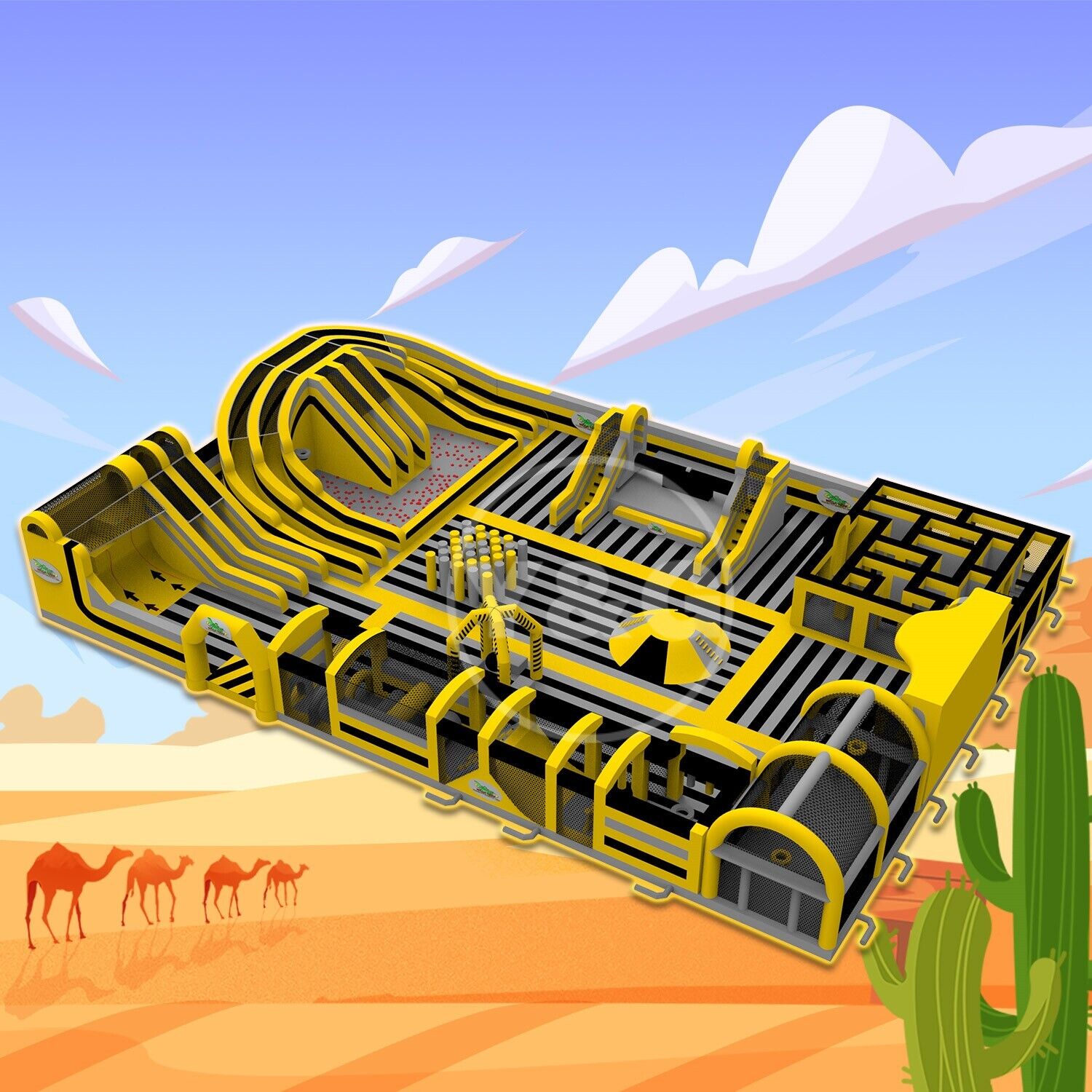 Tropical Desert Inflatable Park