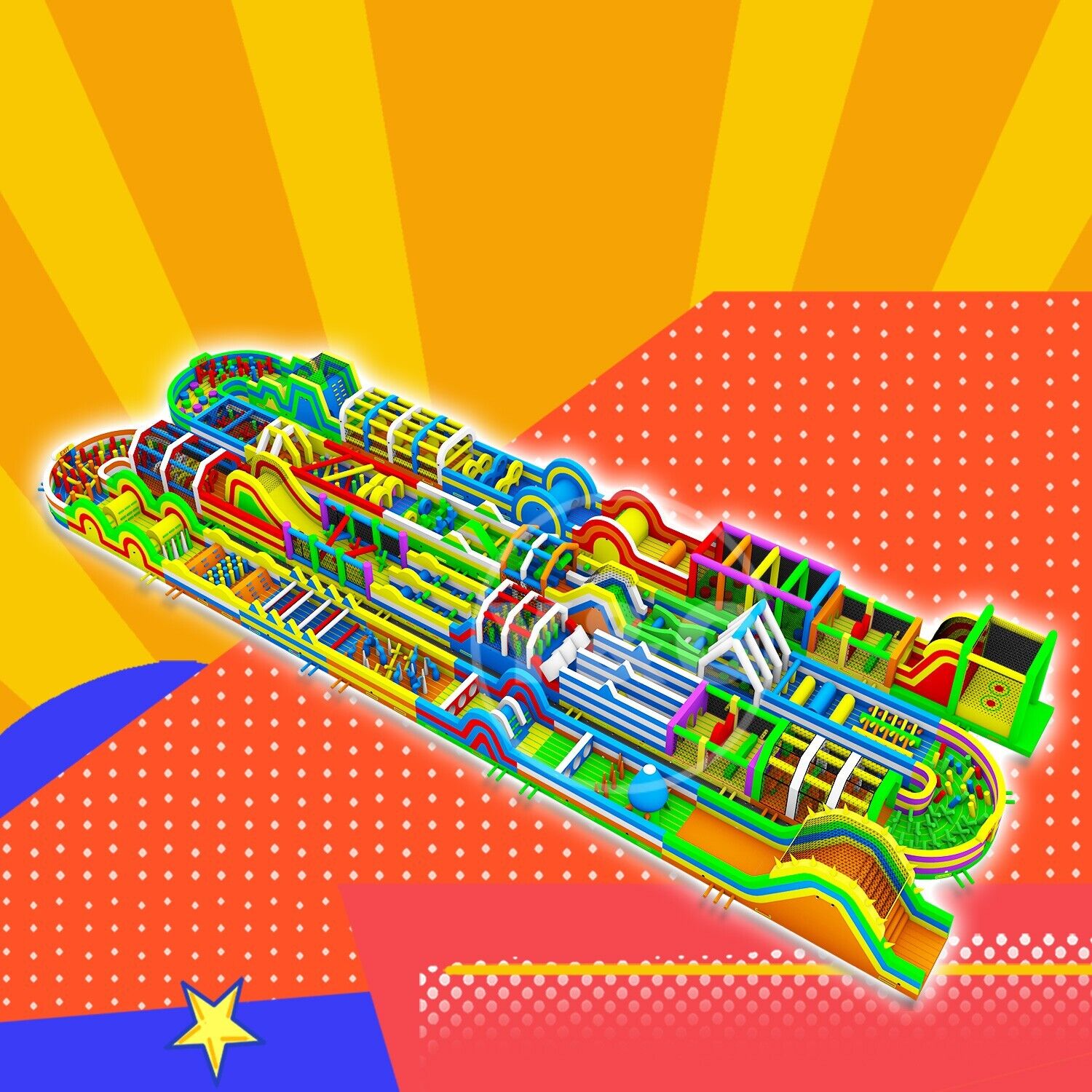 Rainbow Large Inflatable Obstacles